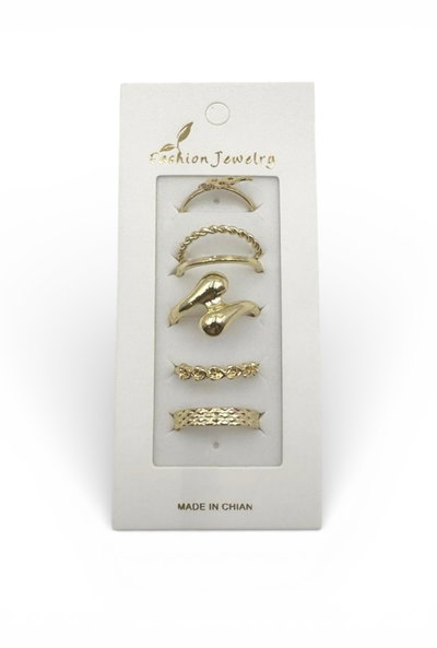 ANILLOS DORADOS X 5 X SET