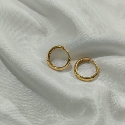 AROS ARGOLLA ACERO DORADO 1,5 CM X PAR