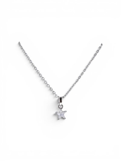CADENA ACERO CON ESTRELLA STRASS X UNIDAD