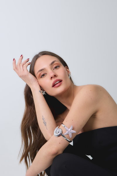 BRAZALETE DE METAL PLATEADO X UNIDAD