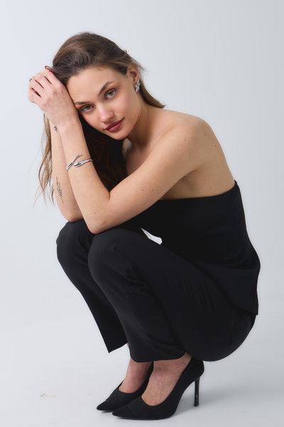 PULSERA LÍNEA PREMIUM SERPIENTE CRUZADA PLATEADA X UNIDAD