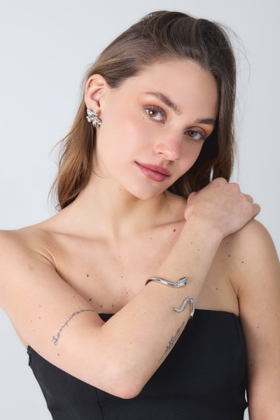 PULSERA LÍNEA PREMIUM SERPIENTE PLATEADA X UNIDAD
