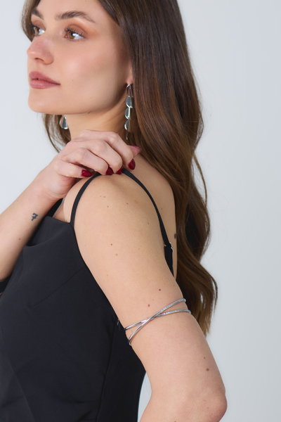BRAZALETE DE METAL PLATEADO X UNIDAD