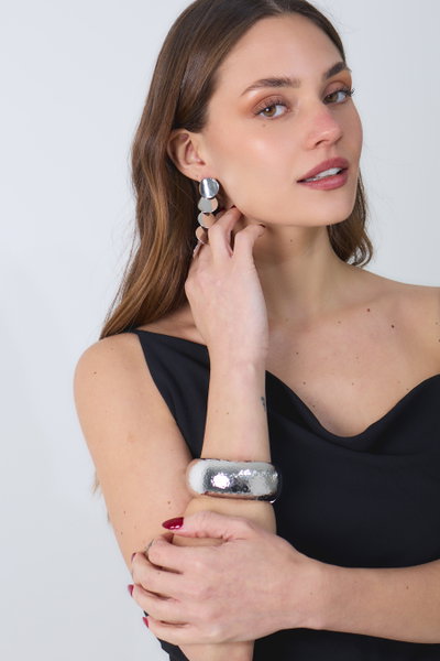 PULSERA LÍNEA PREMIUM CHUNKY PLATEADA X UNIDAD
