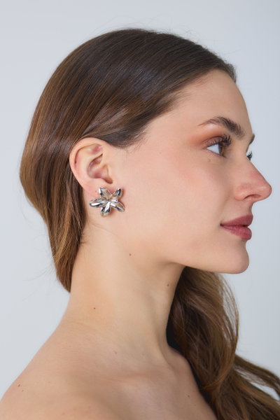 AROS DE ACERO FLOR HAWAIANA X PAR