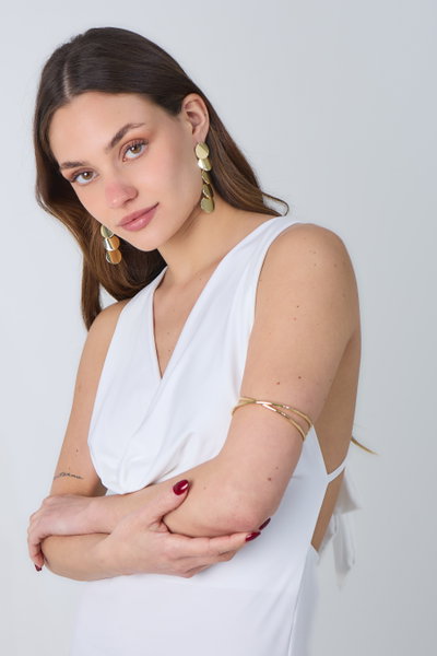 BRAZALETE DE METAL DORADO X UNIDAD