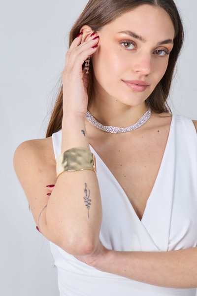 PULSERA LÍNEA PREMIUM ONDULADA ANCHA DORADA X UNIDAD