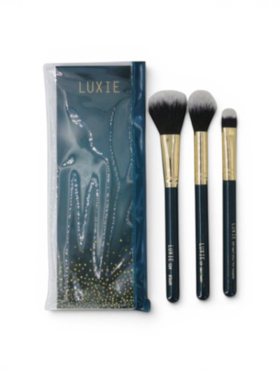 SET MAQUILLAJE 3 BROCHAS GRANDES EN ESTUCHE