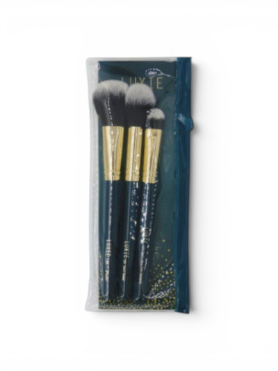 SET MAQUILLAJE 3 BROCHAS GRANDES EN ESTUCHE
