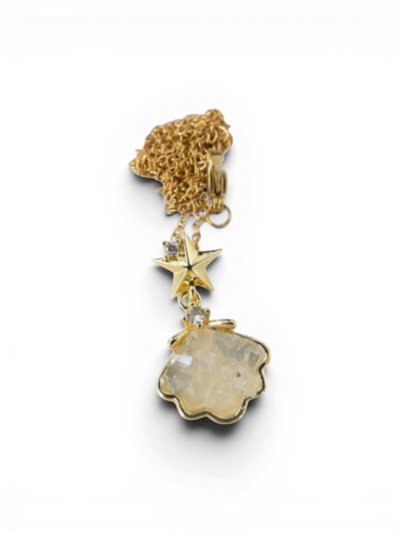 CADENA ACERO DORADO CON OSTRA X UNIDAD