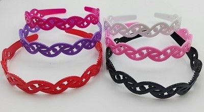 VINCHAS PLASTICA CON FORMA X 12 COLORES SURTIDOS