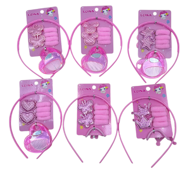 SET C-ACC DE PELO X CARD VINCHA COLITA Y ESPEJO