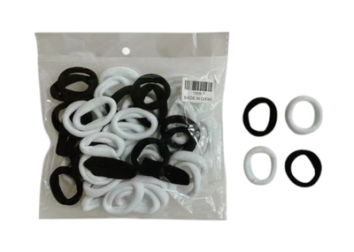 COLITAS TOALLA CHICA X 50 PCS BLA Y NEGRO