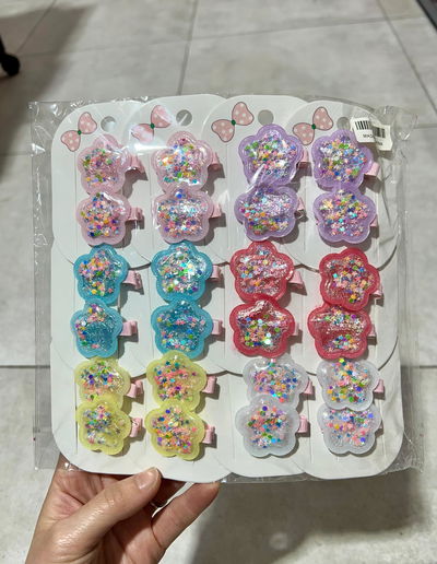 PICO CON APLIQUE INFLABLE Y PURPURINA X 12 PARES EN CARD