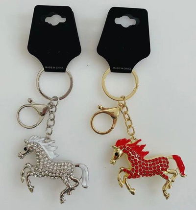 LLAVERO DE CARTERA CABALLO X PCS METALICO CON STRASS V.MOD