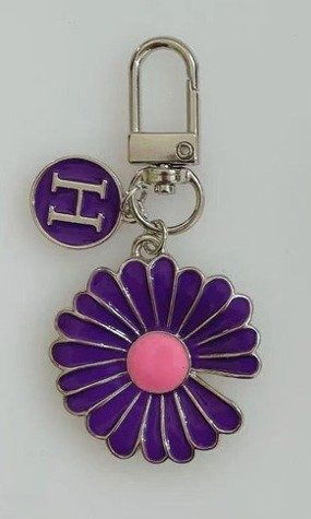 LLAVERO DE CARTERA FLOR X PCS METALICO CON STRASS