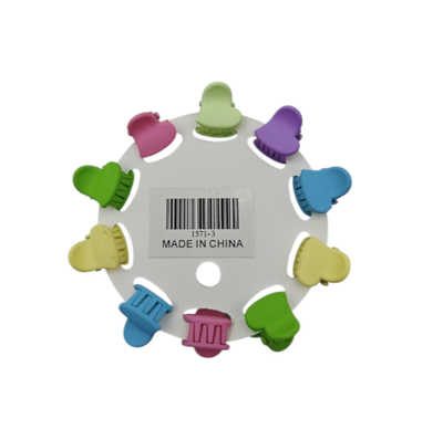 BROCHES MINI COLOR SURTIDO X 10 PCS EN CARD