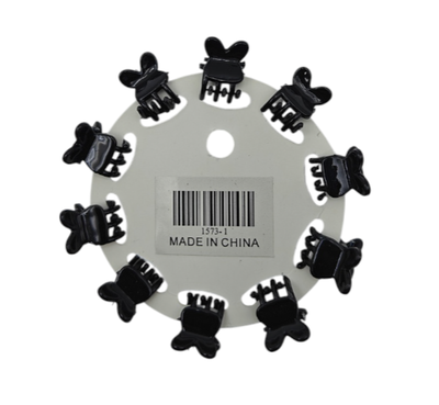BROCHES MINI NEGROS X 10 PCS EN CARD