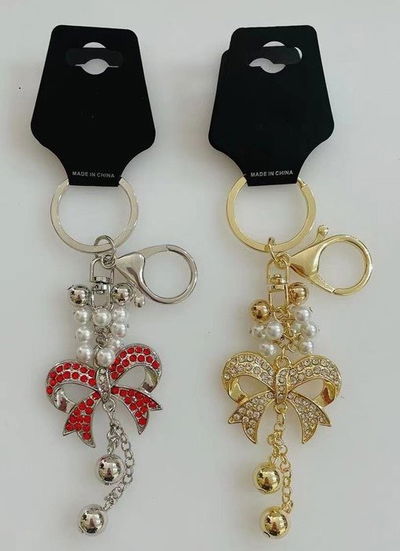 LLAVERO DE CARTERA X PCS METALICO CON STRASS V.MOD