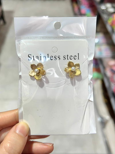 AROS ACERO DORADO X PAR