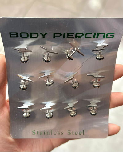 AROS PIERCING X DOCENA CON FORMAS.
