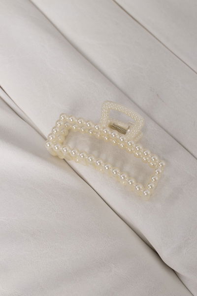 BROCHE PERLAS RECTANGULAR 9CM X DOCENA