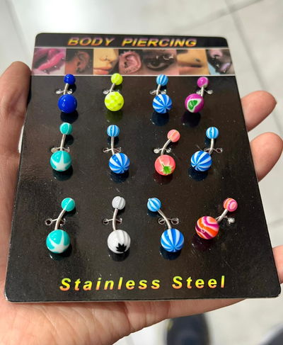 AROS PIERCING CURVO X DOCENA