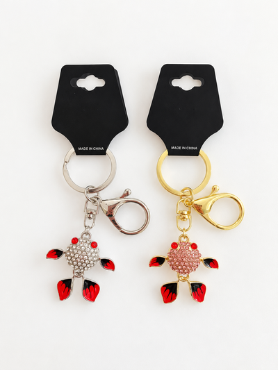 LLAVERO DE CARTERA PEZ X UNIDAD METALICO CON STRASS