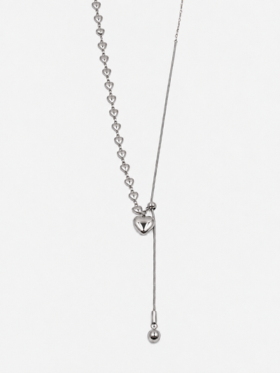 COLLAR ACERO CORAZONES REGULABLE LARGO X UNIDAD