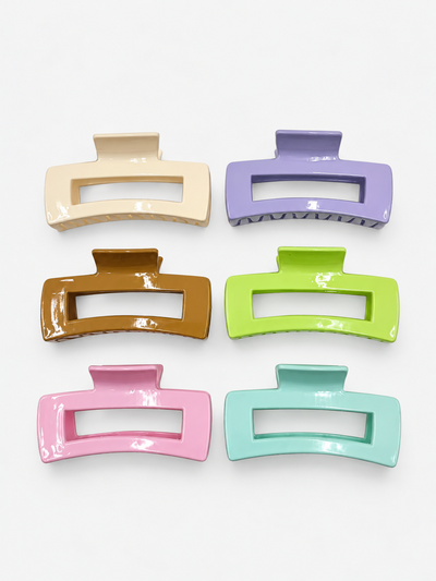 6 BROCHES RECTANGULARES GRANDE X 6