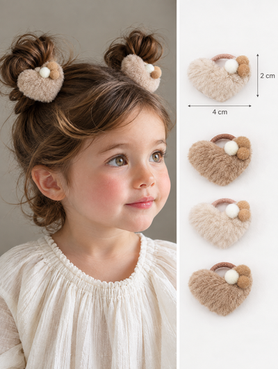 COLITAS DE PELO INFANTIL VARIOS MODELOS X 10 PARES X TIRA