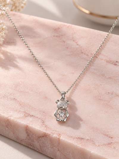 CADENA ACERO CON OSITO STRASS X UNIDAD