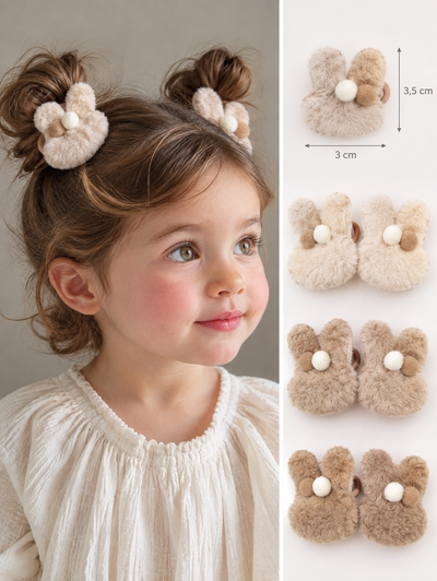 COLITAS DE PELO INFANTIL VARIOS MODELOS X 10 PARES X TIRA