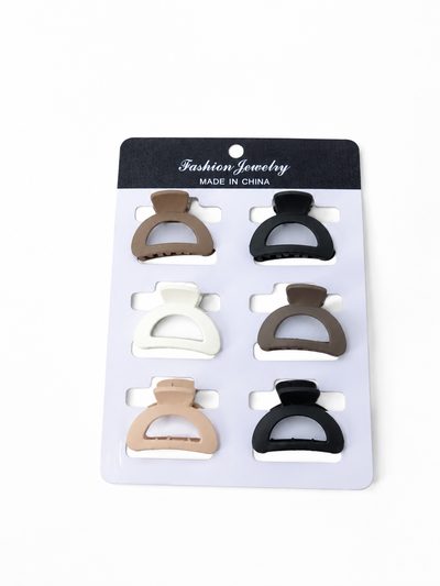 SET 6 BROCHES MEDIANOS SEMILUNAS 4CM