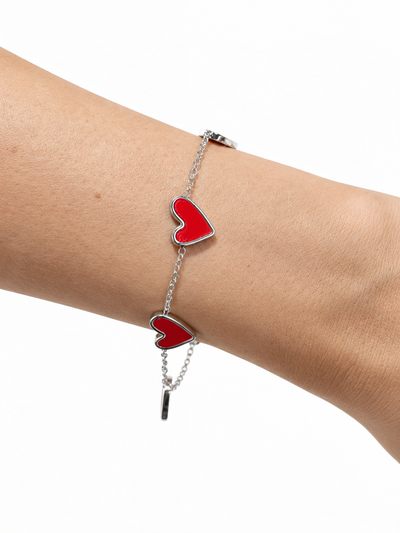 PULSERA DE ACERO CON 5 DIJES X UNIDAD