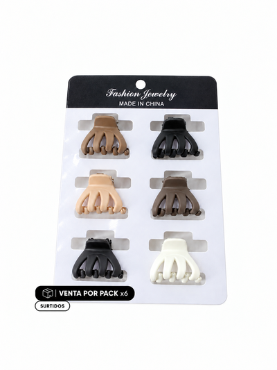 SET 6 BROCHES MEDIANOS 4CM