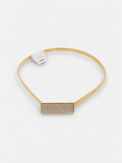 CINTO ELASTICO CON APLIQUE DORADO CON STRASS X UNIDAD