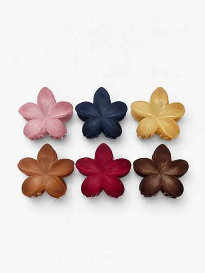 12 BROCHES DE TERCIOPELO FLOR X DOCENA