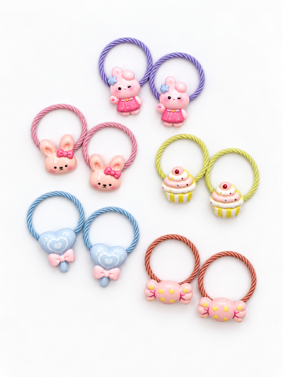 10 PARES DE COLITAS CON APLIQUE INFANTIL X TIRA