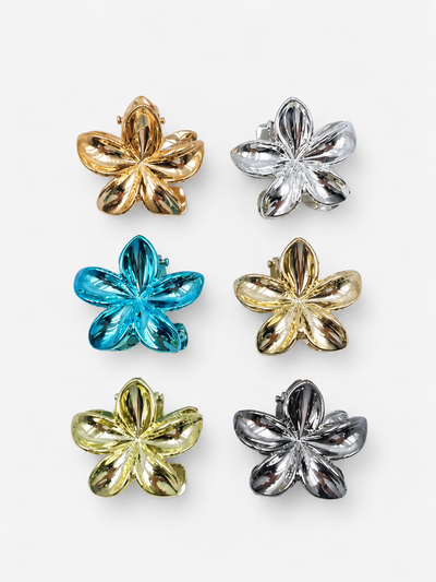 SET 6 BROCHES MEDIANOS FLOR 4CM