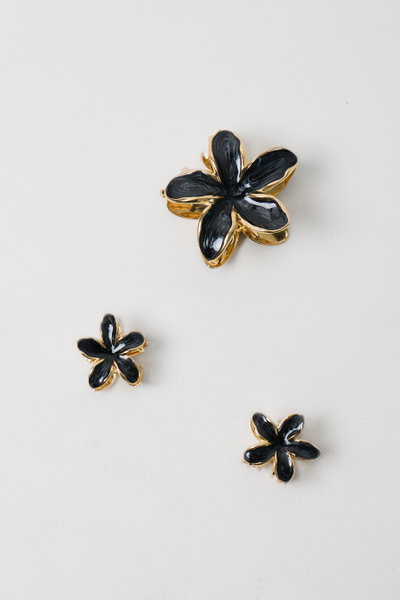 SET 3 BROCHES PREMIUM EFECTO MARMOL NEGRO