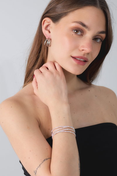 PULSERA STRASS CRUZADA X UNIDAD