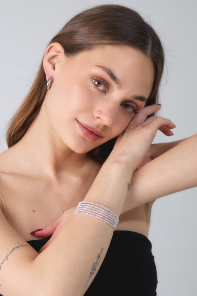 PULSERA STRASS 6 HILERAS X UNIDAD