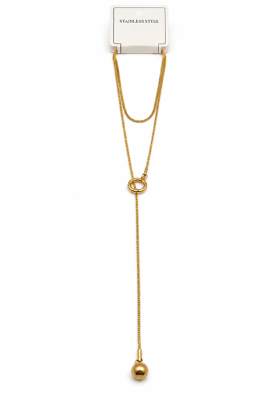 COLLAR ACERO DORADO REGULABLE LARGO X UNIDAD