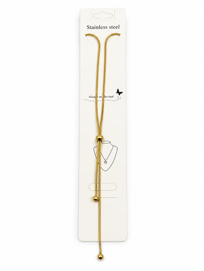 COLLAR ACERO DORADO REGULABLE X UNIDAD