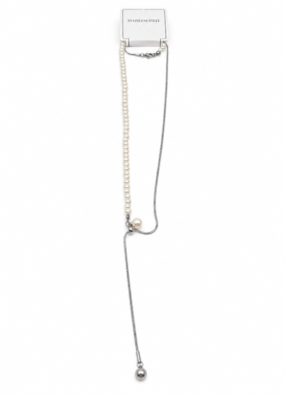 COLLAR ACERO PERLADO REGULABLE LARGO X UNIDAD