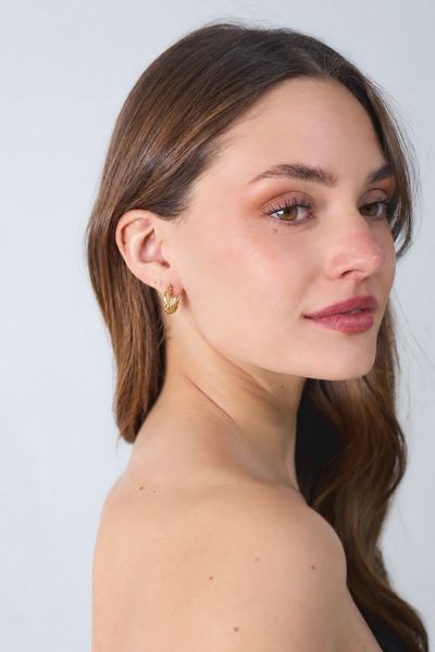 AROS ARGOLLA ACERO DORADO 1,8 CM X PAR