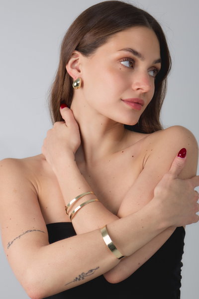 PULSERA DE METAL DORADO X UNIDAD