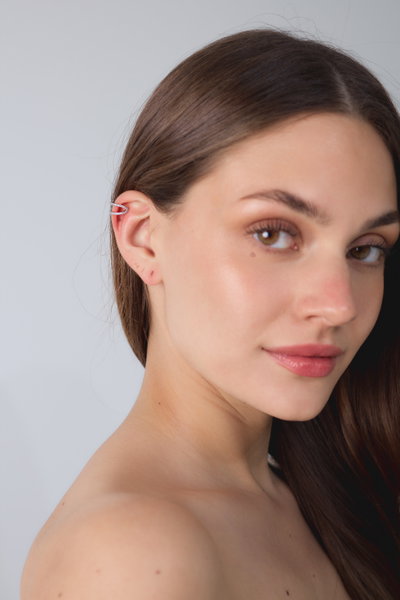 EAR CUFF PLATEADO CON STRASS X UNIDAD