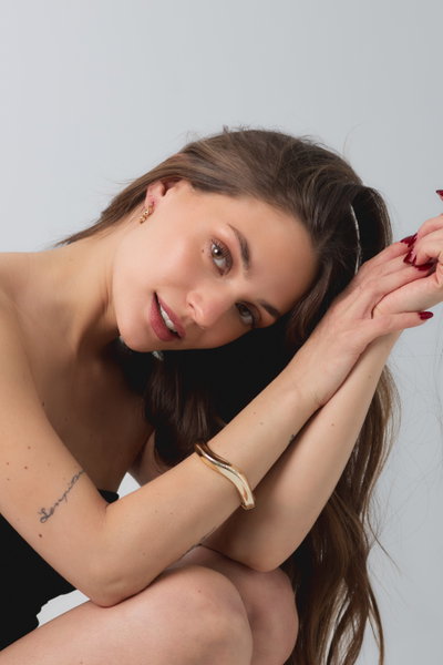 PULSERA ONDULADA FINA DORADA X UNIDAD